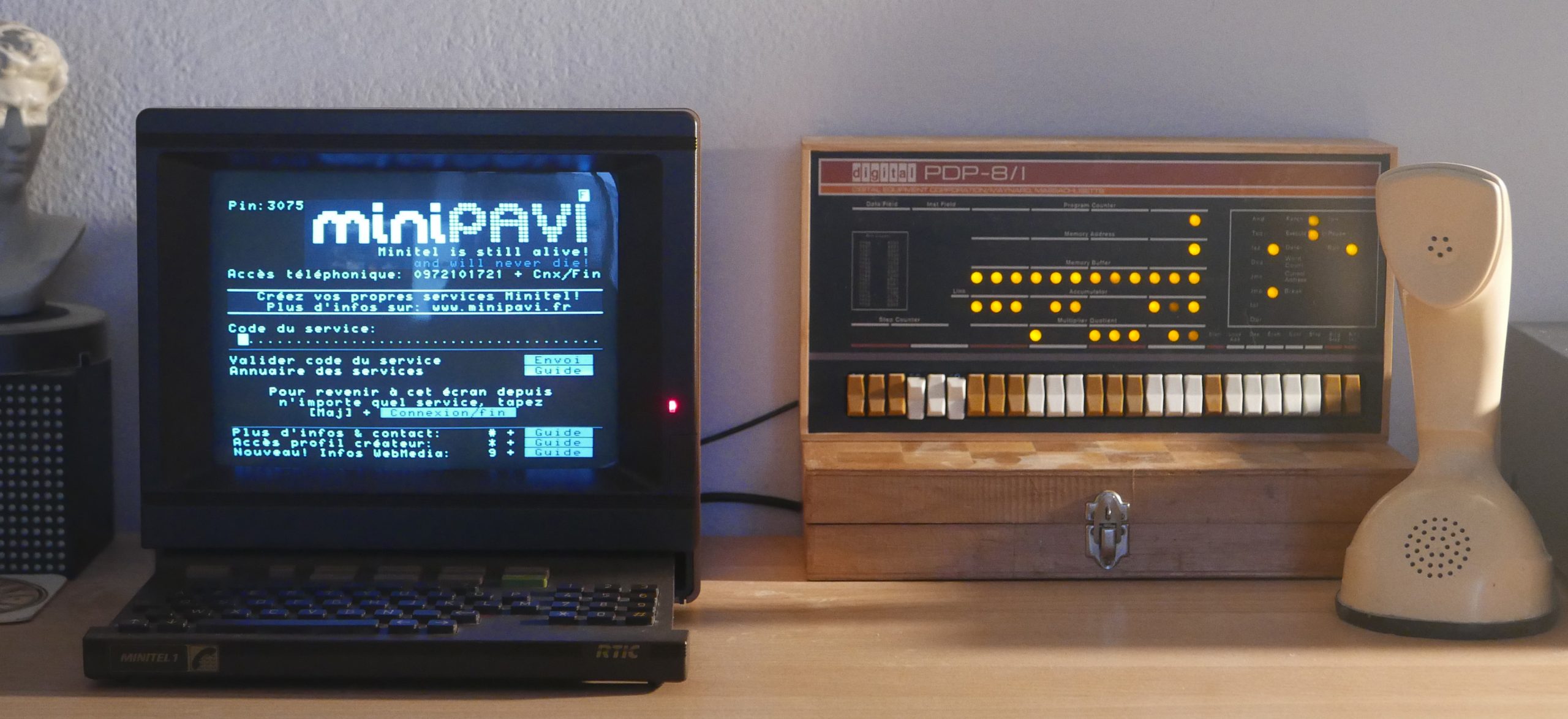Minitel at iotacism Towers